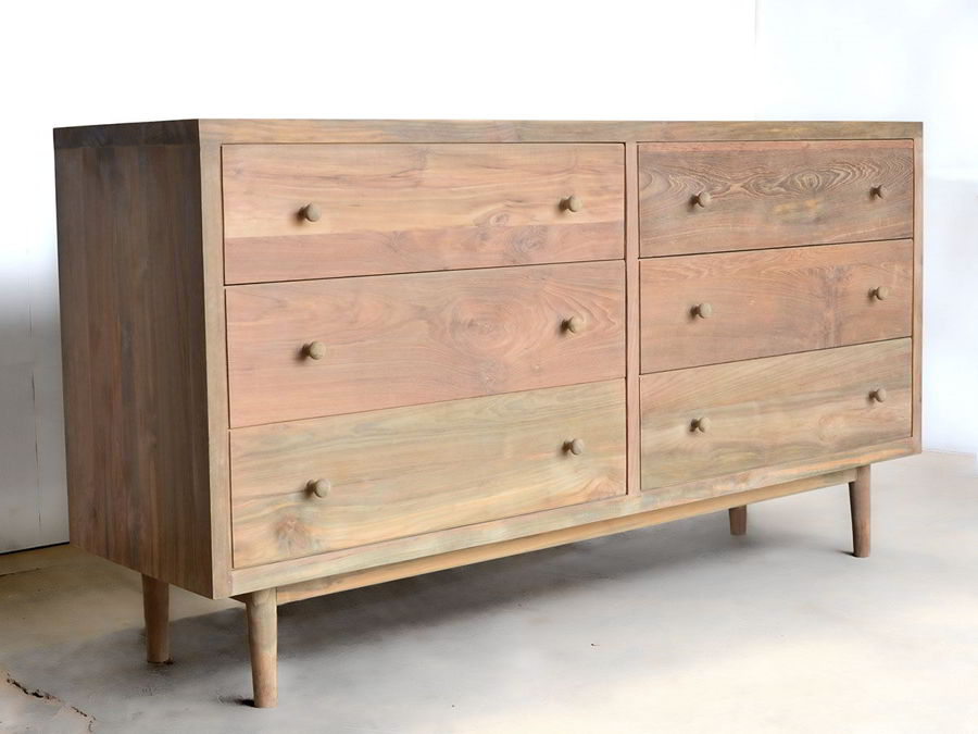 Reclaimed solid wood top leaf detail 