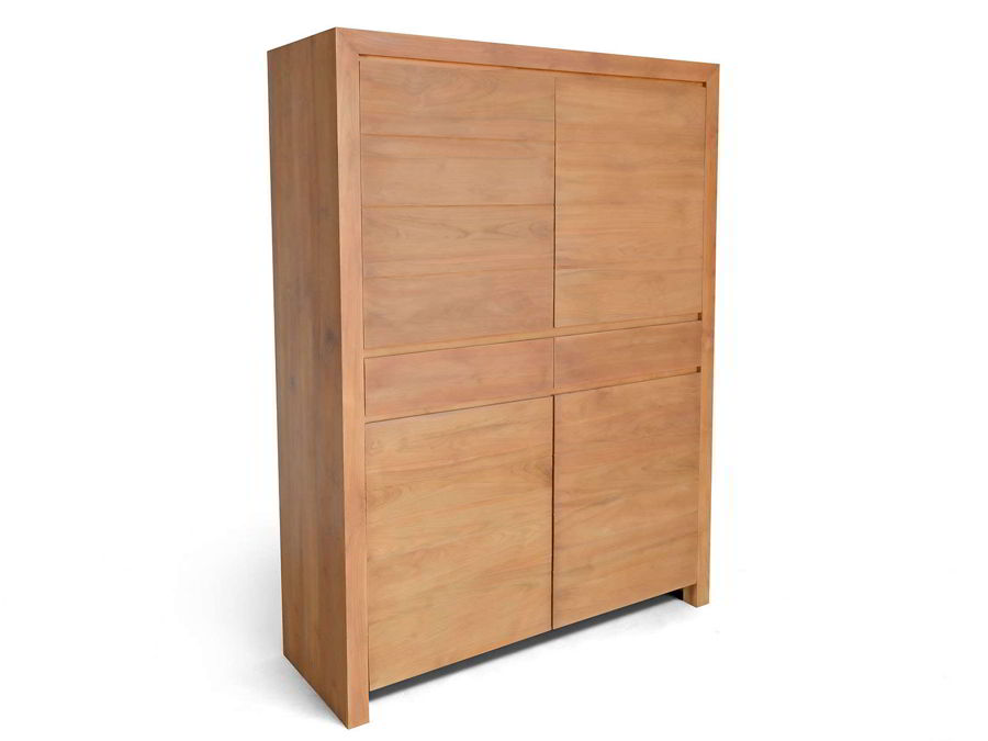 Teak solid wood cabinet 4 doors full view