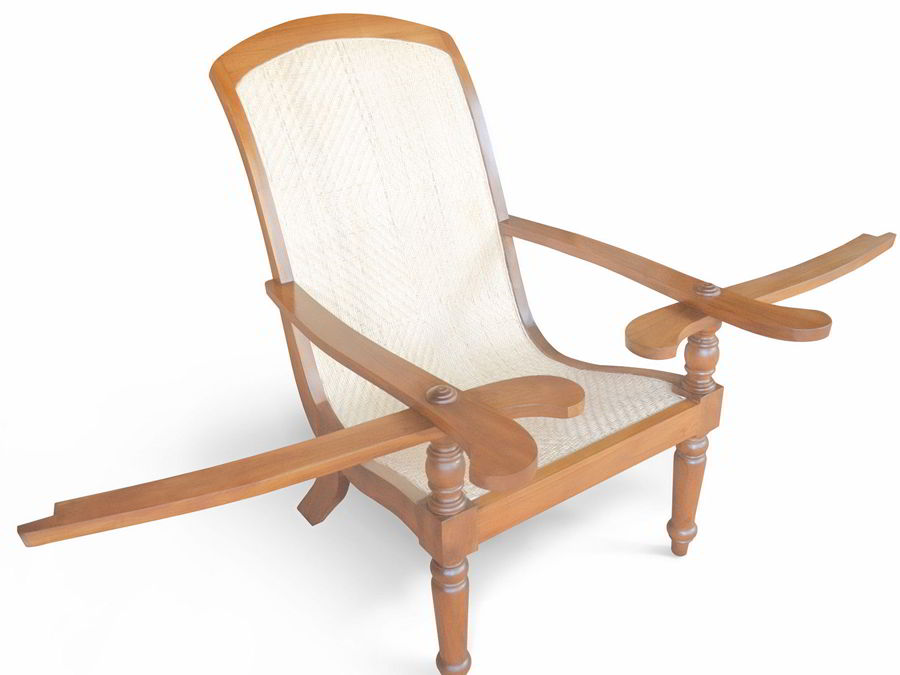 Rattan seat and back rest detail