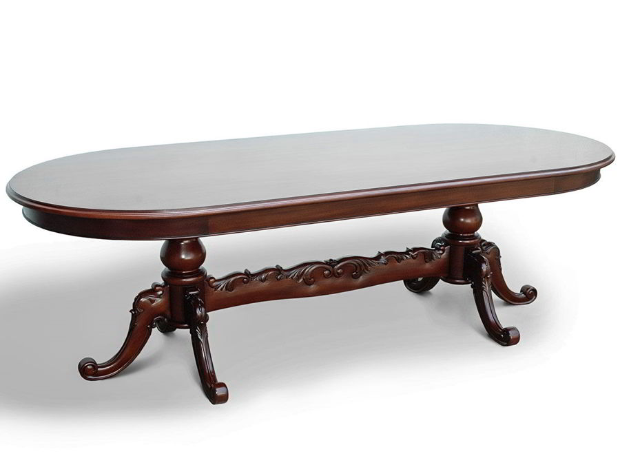 Twin pedestal table full view